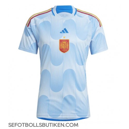 Spanien Replika Borta matchkläder VM 2022 Korta ärmar